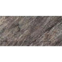 Ступень Кварцит 2 295х600 темно-серый 