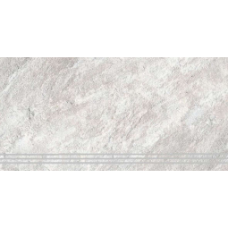 Ступень Кварцит 7 295х600 светло-серый 