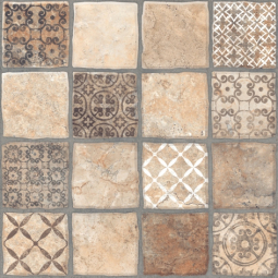 Керамический гранит Карфаген 3Д 400х400х7 бежевый с рисунком
